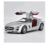 Modellino Realistico Auto 1 18 Per Mercedes-Benz Sls In Lega Di Zinco Simulazione Giocattolo Modello Di Auto Come Regalo Di Capodanno Per Adulti(Argento)