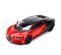 Modellino Realistico Auto 1 24 Per Bugatti Chiron Simulazione Lega Super Sport Modello Di Auto Statica Pressofuso Collezione Di Veicoli Display(Rosso)