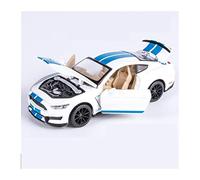 Modellino Realistico Auto 1 32 for Mustang Shelby GT350 Modello Di Auto In Lega Giocattolo Modello Di Auto Modificato Con Flash Back Force Regalo Giocattolo for Bambini(White)