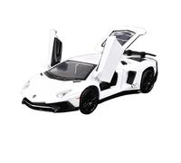 Modellino Realistico Auto Modellino Di Veicoli Pressofuso In Lega Di Metallo In Scala 1:32 For Lamborghini Aventador LP750-4 Ornamenti Souvenir Di Lusso Modellini Di Veicoli A Motore In Scala(White)