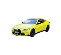 Modellino Realistico Auto Modellino in Lega Pressofusa in Scala 1:32 for BMW M4 Ornamenti da Collezione Statici for Scrivania Modellini di Veicoli A Motore in Scala(Yellow)
