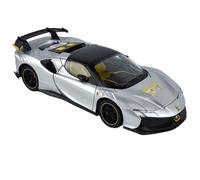 Modellino Realistico Auto Modellino In Miniatura In Scala 20 Cm Scala 1/24 Auto Sportiva Convertibile For Ferrari SF90XX Simulazione Di Veicoli A Motore Modellini Di Veicoli A Motore In Scala(Silver)