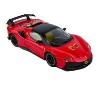 Modellino Realistico Auto Modellino In Miniatura In Scala 20 Cm Scala 1/24 Auto Sportiva Convertibile For Ferrari SF90XX Simulazione Di Veicoli A Motore Modellini Di Veicoli A Motore In Scala(Red)