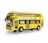 Modellino Realistico Auto Modello Auto Giocattolo Pressofusa In Scala 1/36 Per Autobus A Due Piani Con Suoni Simulati Per Avventure Divertenti Senza Fine! Giocattolo(Yellow)