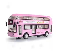 Modellino Realistico Auto Modello Auto Giocattolo Pressofusa In Scala 1/36 Per Autobus A Due Piani Con Suoni Simulati Per Avventure Divertenti Senza Fine! Giocattolo(Rosa)
