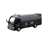 Modellino Realistico Auto Modello di Auto Aziendale in Scala di Metallo 18 Cm 1/32 Auto della Polizia for Toyota Coaster Collezione di Veicoli A Motore Modellini di Veicoli A Motore in Scala(Black)