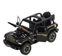 Modellino Realistico Auto Modello Di Auto Finito In Scala 15 Cm 1/20 1/32 For Jeep Wrangler Fuoristrada Da Collezione, Auto A Trazione Posteriore Modellini Di Veicoli A Motore In Scala(1:20 Black)