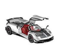 Modellino Realistico Auto Modello di Auto in Miniatura in Metallo Pressofuso in Lega for Pagani Huayra BC Supercar, in Scala 1:24 Ornamento da Tavolo Modellini di Veicoli A Motore in Scala(Silver)