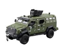 Modellino Realistico Auto Modello Di Auto Militare 18 Cm Scala 1/32 Veicolo Blindato Con Denti A Sciabola Della Polizia Cinese Veicolo Antideflagrante Modellini Di Veicoli A Motore In Scala(Green)