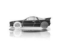 Modellino Sagoma Incisa Auto Lancia HF 037 in Acciaio Inox
