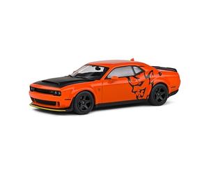MODELLINO SCALA COMPATIBILE CON DODGE CHALLENGER SRT DEMON V8 6.2L COUPE 2018 ORANGE/BLACK 1:43 SOLIDO SL4310306