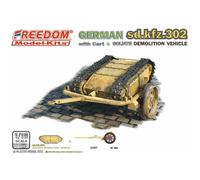 Modellino Sd.kfz. 302 GOLIATH Demolition Vehicle Con Cart Freedom Model Kits 16