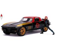 MODELLINO SIMBA MARVEL BLACK WIDOW 1966 CHEVY IN SCALA 1:24