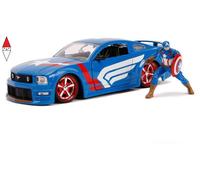MODELLINO SIMBA MARVEL CAPTAIN AMERICA 2006 FORD MUSTANG GT IN SCALA 1:24