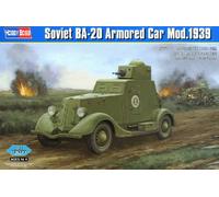 Modellino Soviet Ba-20 Armored Car Mod.1939 HOBBY BOSS 83883 1/35ème Cha