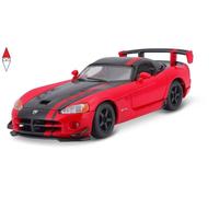 MODELLINO AUTO STATICO DIECAST DODGE VIPER SRT 10 COUPE 2003 ARANCIO NERO 1/24