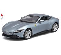 Bburago Ferrari Roma: modello auto in scala 1:24, serie Ferrari Race & Play, porte mobili, argento (18-26029S)