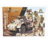 MODELLINO STATICO ITALERI CARRO ARMATO AUTOBLINDA AB41 EL ALAMEIN 1942 1/35