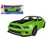 Ford MUSTANG Street Racer 2014 Verde Metallico Modellino Auto 1:24 Maisto