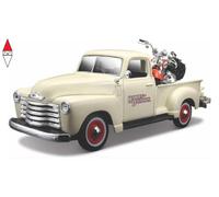 Chevrolet 3100 Pick Up 1950 1:25 + Harley Davidson 2001 Heritage 1:24 Model