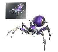 Modellino steampunk 3D da 602 pezzi, "ragno meccanico di guerra in metallo (senza armi/uscita in metallo), funzione di coda illuminata Sci-Fi, possibilità di esposizione versatili