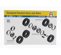 European Tractors Tyres And Rims Plastic Kit 1:24 Model ITALERI