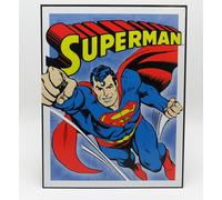 MODELLISMO COLLEZIONE TARGA METALLO - SUPERMAN RETRO BLU ROSSO GIALLO