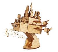 Modellismo Da Costruire Adulti Puzzle 3D Legno - Castello Mobile Musicale Con "You Are My Sunshine", Rotazione Doppia Livella, Bricolage Adulti, Regalo Per Uomo/Donna