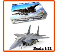 Modellismo statico aerei kit 1/32 Tamiya F15 Strike Eagle modellino militare