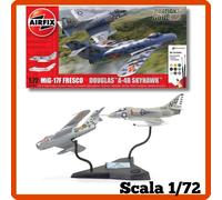 Modellismo statico aerei kit 1/72 airfix MIG-17F FRESCO A-4B SKYHAWK modellino