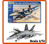 Modellismo statico aerei kit 1/72 revell F/A-18F Super Hornet militare modellino