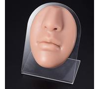 Modello 1:1 del naso 'orecchio in silicone for la pratica dei gioielli for il corpo, strumento di visualizzazione del piercing riutilizzabile(Brown face)