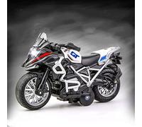 Modello 1:14 Per GT Lega Modello Di Moto Luce E Suono Effetto Diecast Auto Giocattoli Ragazzi Regalo Compleanno Per Collezione(White)
