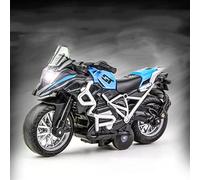 Modello 1:14 Per GT Lega Modello Di Moto Luce E Suono Effetto Diecast Auto Giocattoli Ragazzi Regalo Compleanno Per Collezione(Blue)
