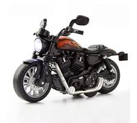 Modello 1:14 Per Harley Modello Di Moto In Lega Luce E Suono Effetto Diecast Giocattoli Per Collezione Auto(Black)