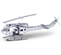 Modello 3D di elicottero in metallo Bell UH-1 Huey