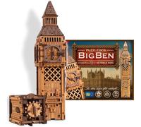 Scatola puzzle in legno Big Ben - Puzzle 3D in legno per adulti | Escape Room Challenge | Cluebox Style Wooden Trick Puzzle | Rompicapo duro | Non richiede colla | Prodotto in UE