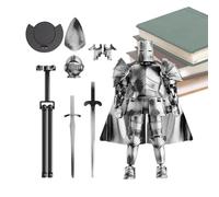 Modello a corpo intero del cavaliere medievale multi-snodato, statua mobile flessibile, testa rotante a 360 gradi, statuetta per esposizione o decorazione del tavolo da pranzo