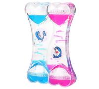 Modello a cuore Movimento liquido Gorgogliatore Temporizzatore liquido Clessidra Olio Clessidra Temporizzatore a bolle Movimento liquido Giocattoli a movimento liquido Giocattoli (Blu + rosa: delfino