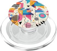 Modello a forma di linea geo retrò anni '80 anni '90 PopSockets PopGrip per MagSafe