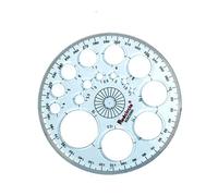 Modello a griglia goniometro a cerchio completo a 360 gradi per studenti per disegnare cerchi utilizzando lo strumento di design Art Full Circle