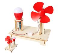 Modello a turbina eolica - Kit generatore eolico in legno, set di giocattoli educativi | Progetto per esperimenti scientifici, bambini con energie rinnovabili, facile montaggio - Edifici modelli, STEM