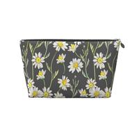 Modello acquerello margherita disegnato a mano, Borsa da toilette Borsa per trucco Borsa per cosmetici Borsa da toilette da viaggio portatile
