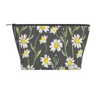 Modello acquerello margherita disegnato a mano, Borsa da toilette Borsa per trucco Borsa per cosmetici Borsa da toilette da viaggio portatile