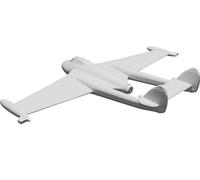 Modello Aereo DeHavilland Venom Scala 1/100 Wargame Microarmor Stampato