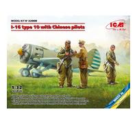Modello Aereo I-16 Tipo 10 Con Piloti Cinesi Icm 32007 1/32 Modello Carro