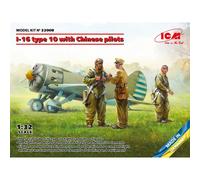 Modello Aereo I-16 Tipo 10 Con Piloti Cinesi Icm 32007 1/32 Modello Carro