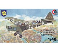 MODELLO AEREO PIPER L-4H 2A DB LIBERAZIONE DI PARIGI 1944-2024 (80° ANNIVERSA...