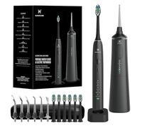 Modello aggiornato di filo interdentale e spazzolino elettrico combinato - 5 modalità di spazzolatura e filo interdentale, cambia il gioco per la tua routine di igiene orale. Kit 2 in 1 per la pulizia