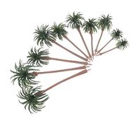 Modello Albero di Cocco Mini in Plastica Verde 10 Pezzi | Diorama e Micro Paesaggio, Effetto Realistico e Uso Duraturo, Set Decorativo per Allestimenti Creativi
